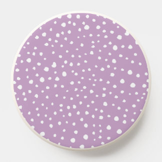 Lilac Dalmatian Spots, Dalmatian Dots, Dotted PopSocket