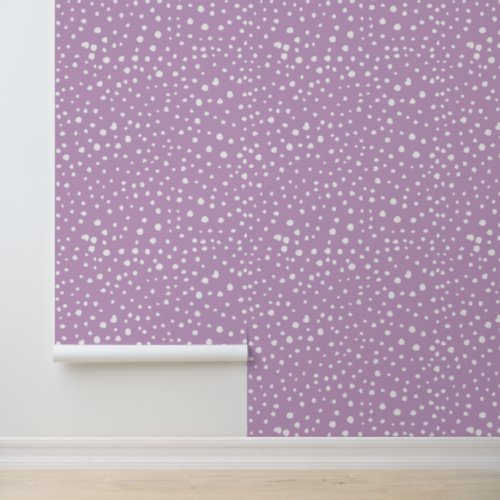 Lilac Dalmatian Spots Dalmatian Dots Dotted Wallpaper