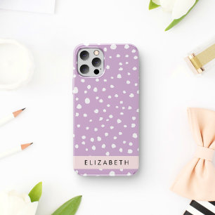 Lilac Dalmatian Spots, Dalmatian Dots, Your Name iPhone 12 Pro Case