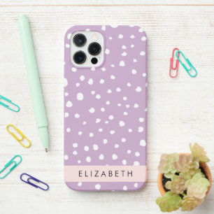Lilac Dalmatian Spots, Dalmatian Dots, Your Name iPhone 12 Pro Case