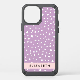 Lilac Dalmatian Spots, Dalmatian Dots, Your Name Speck iPhone 12 Case