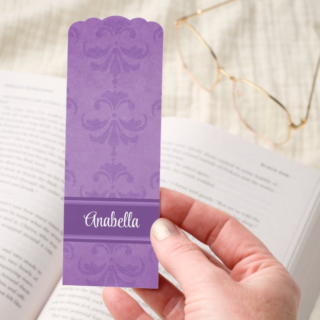 Lilac Damask Bookmarks (Hand)