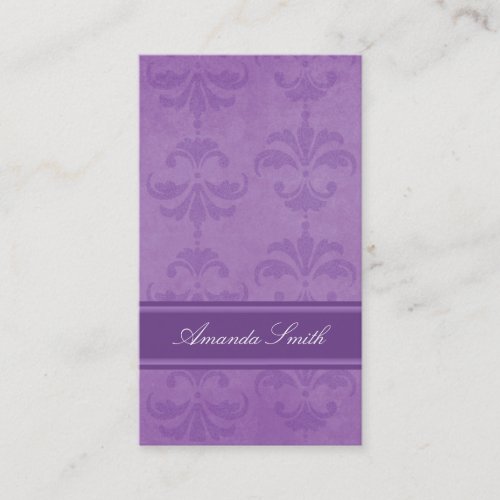Lilac Damask Business Card