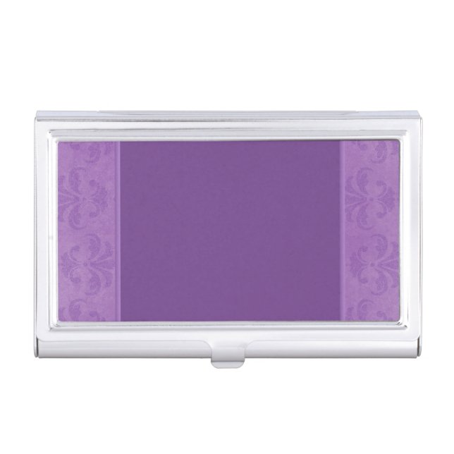 Lilac Damask Case For Business Cards (Front)