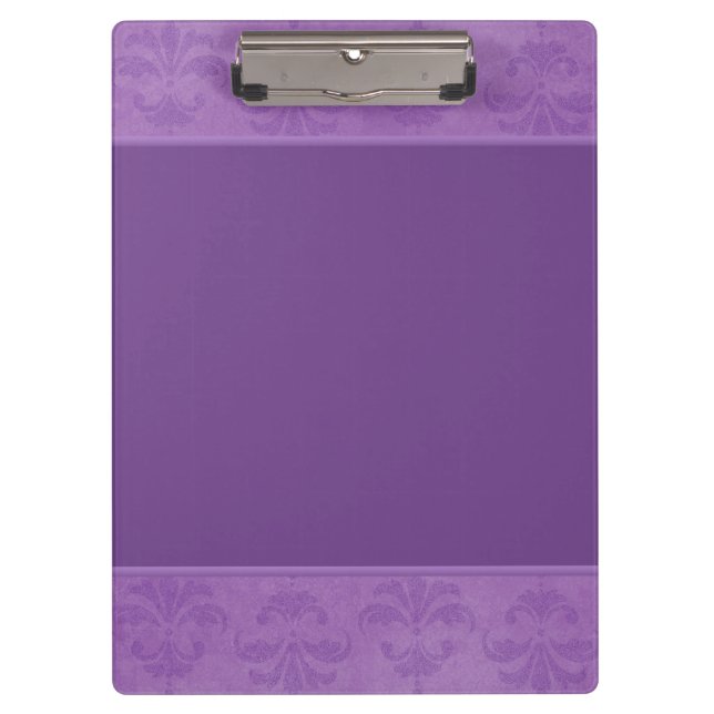 Lilac Damask Clipboard (Front)