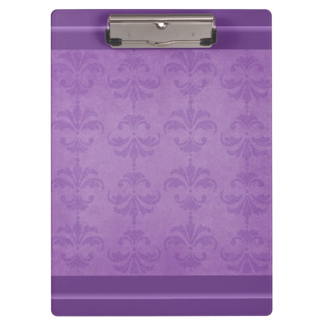 Lilac Damask Clipboard (Front)