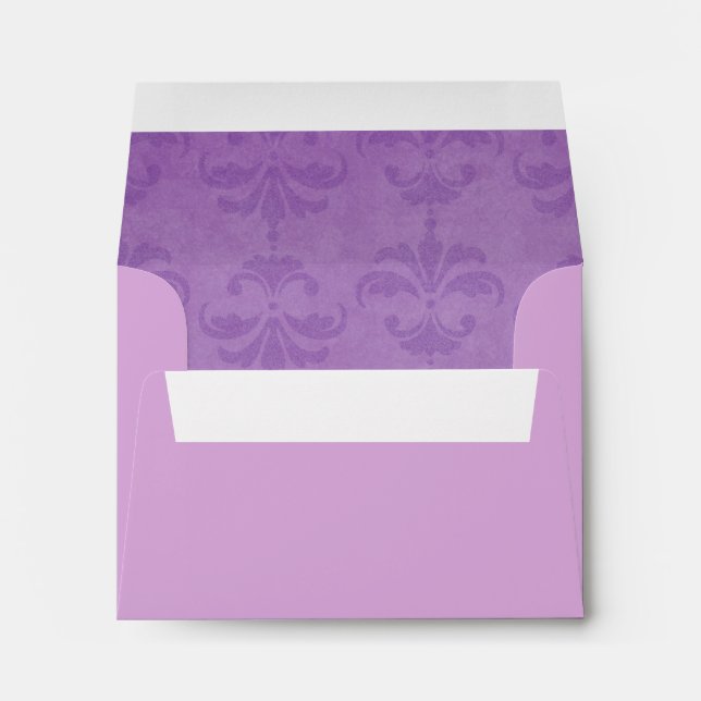 Lilac Damask Envelope (Back (Bottom))