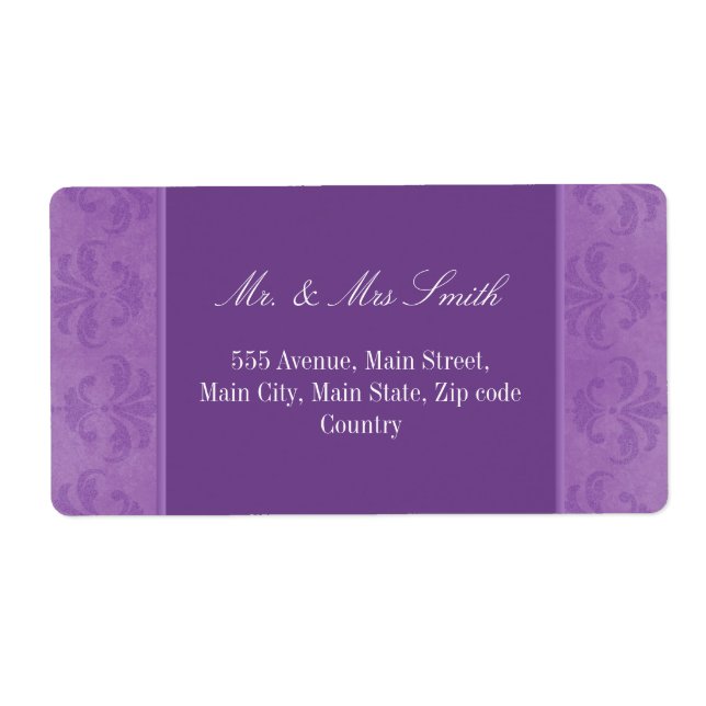 Lilac Damask Label (Front)