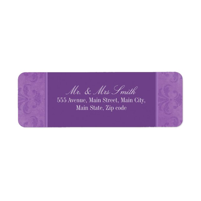 Lilac Damask Label (Front)