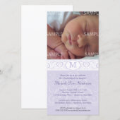Lilac Damask Monogram Baptism/Christening (Front/Back)