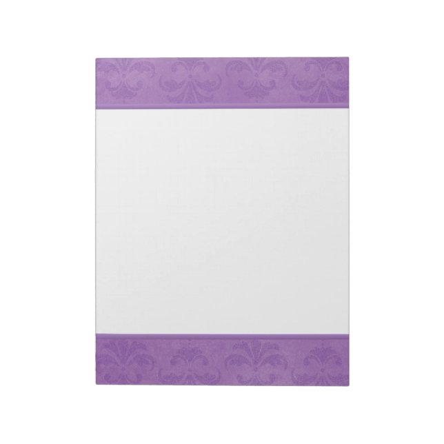 Lilac Damask Notepad (Rotated)