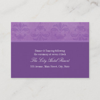 Lilac Damask Reception Enclosure Card