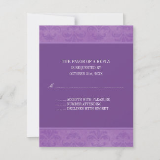 Lilac Damask RSVP