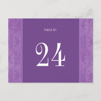 Lilac Damask Table Number