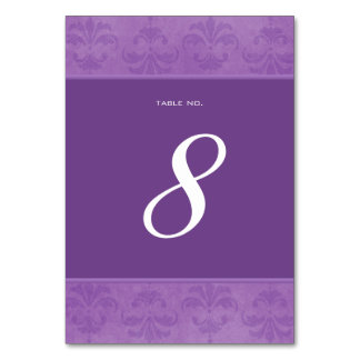 Lilac Damask Table Number