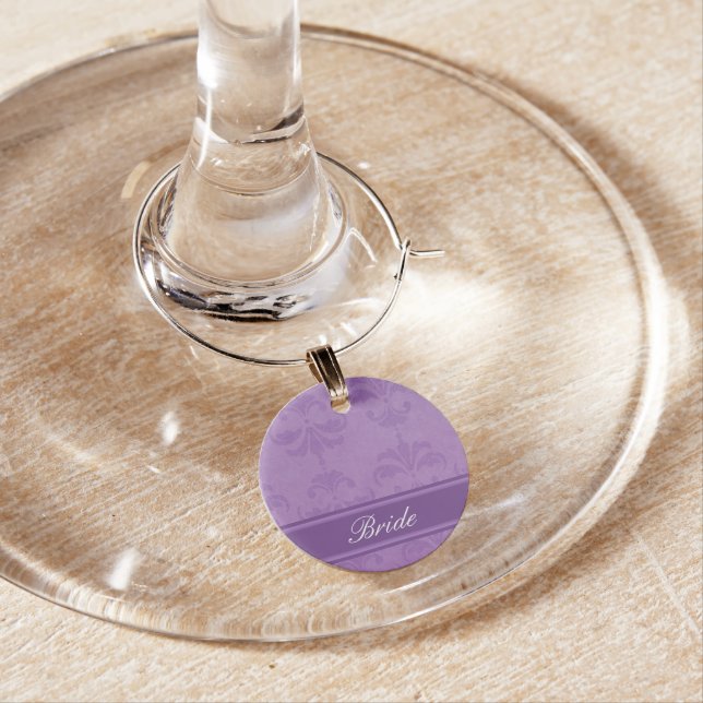 Lilac Damask Wine Charm (In Situ)