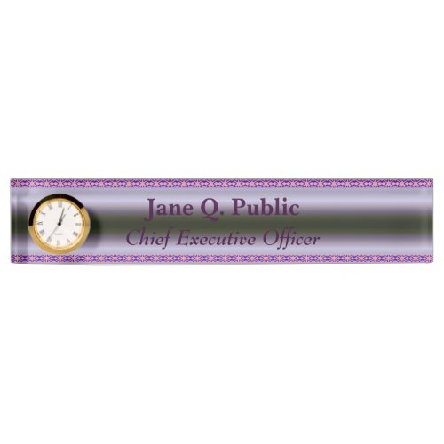 Lilac Desk Nameplate