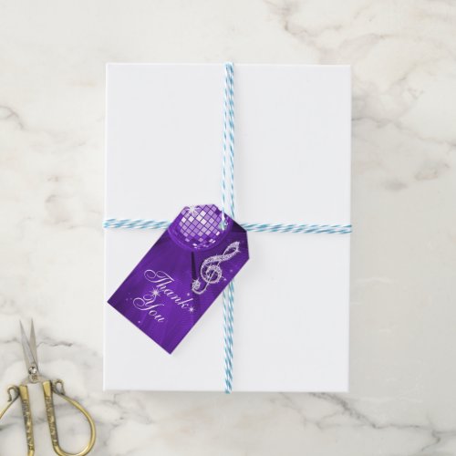 Lilac Disco Ball and Heels 60th Birthday Gift Tags