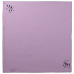 Lilac Double Monogrammed J and M Napkins