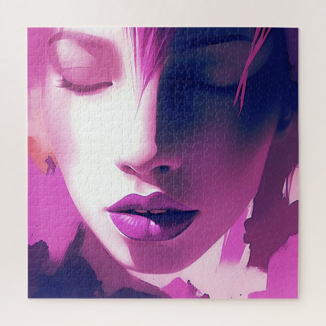 Lilac Dream Whisper – Serene, Ethereal, Purple Jigsaw Puzzle (Vertical)