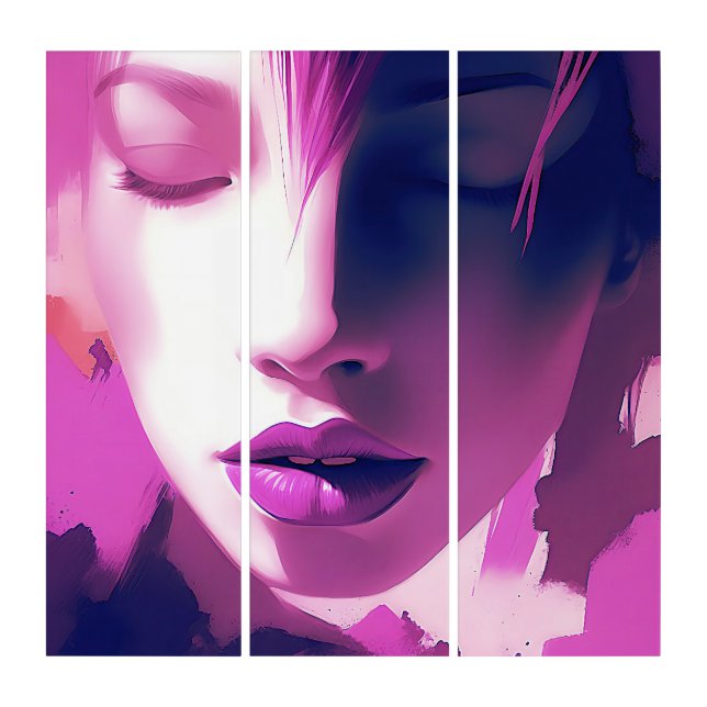 Lilac Dream Whisper – Serene, Ethereal, Purple Triptych (Front)