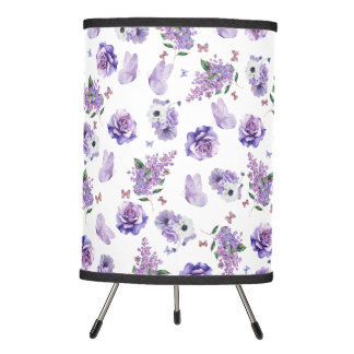 Lilac Dreams & Butterfly Whispers Tripod Lamp