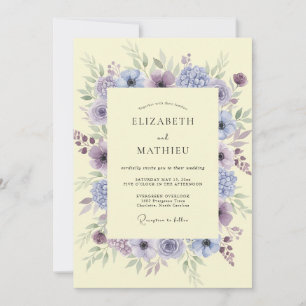Lilac Dreamy Botanical Wedding Invitation