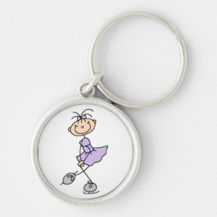 Lilac Dress Figure Skater Tshirts and Gifts Keychain
