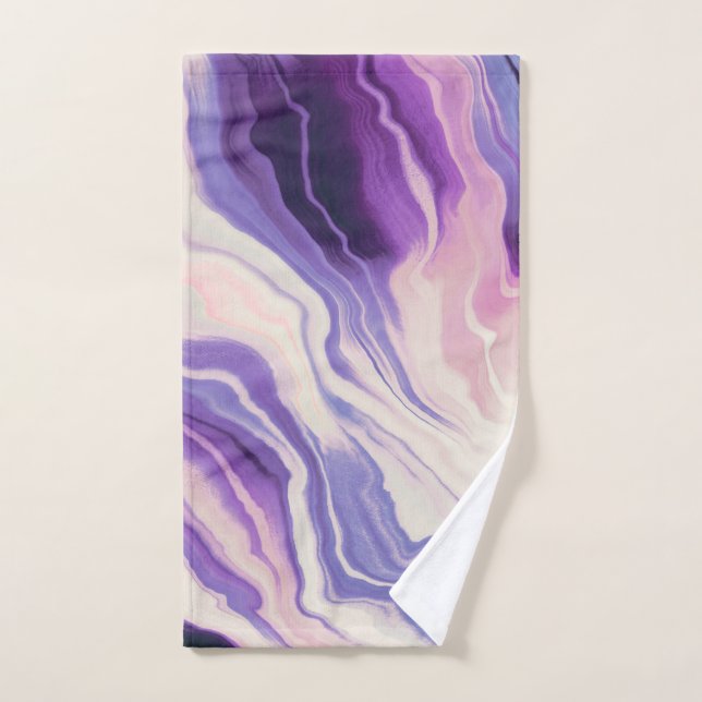 Lilac effect marble IU Hand Towel (Hand Towel)
