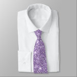 Lilac Elegant Glamorous Faux Glitter Neck Tie<br><div class="desc">A metallic glitter background decoration.
N.B. This is a 2d printed graphic, not actual glitter.</div>