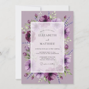 Lilac Enchanting Spring Wedding Invitation