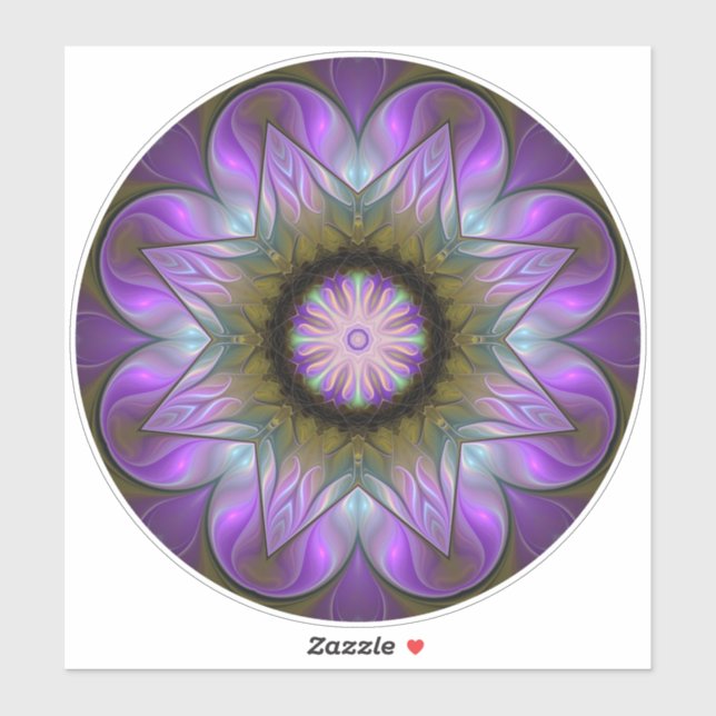 Lilac Evening Mandala Sticker (Sheet)