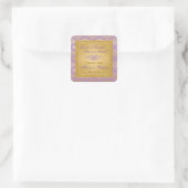 Lilac, FAUX Glitter, Damask Candy Buffet Sticker (Bag)