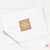 Lilac, FAUX Glitter, Damask Candy Buffet Sticker (Envelope)