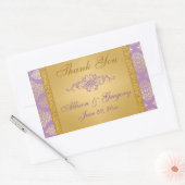 Lilac, FAUX Glitter, Damask Candy Buffet Sticker (Envelope)
