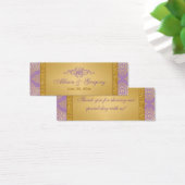 Lilac, FAUX Glitter, Damask Wedding Favor Tag (Desk)