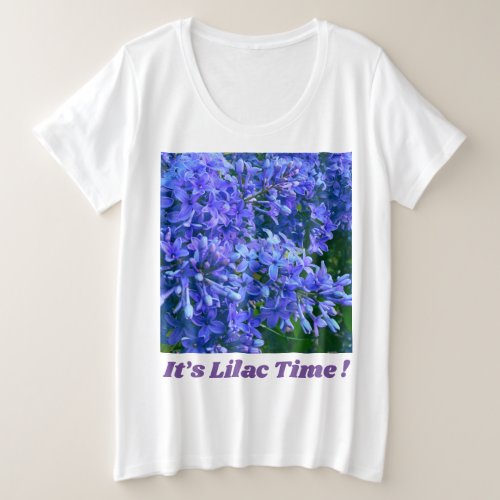 Lilac festival romantic blue lilac photo plus size T_Shirt