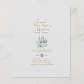 Lilac Floral Bridal Shower by Mail or Wedding