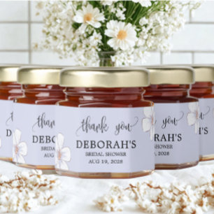 Lilac Floral Bridal Shower Honey Jar Favors