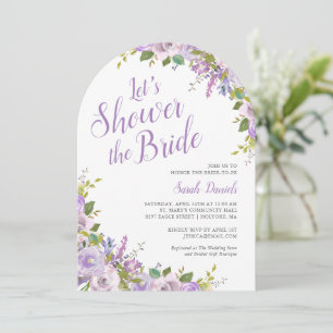 Lilac Floral Bridal Shower Invitation