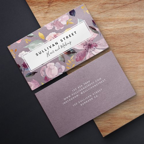 Lilac Floral Business Card