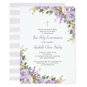 Girl First Communion 1st Holy Communion Invitations Zazzle