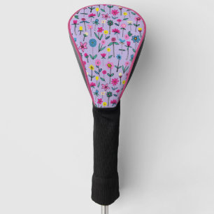 Lilac Floral Golf Head Cover