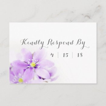 Lilac Floral Kindly Respond Wedding Rsvp Card by theMRSingLink at Zazzle