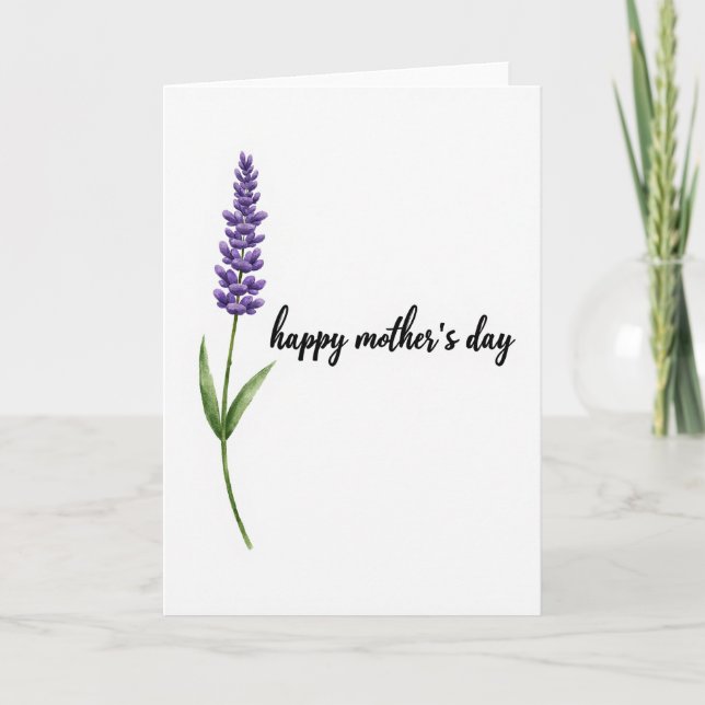 Lilac Floral Mothers Day Card (Front)
