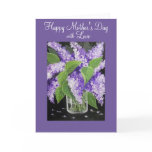 Lilac floral Mother's Day greeting card Lilac floral Mother's Day greeting card