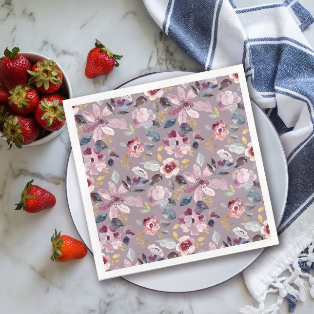 Lilac Floral  Napkins (Creator Uploaded)