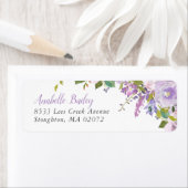 Lilac Floral Personalized Return Address Labels (Insitu)