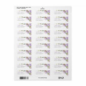 Lilac Floral Personalized Return Address Labels (Full Sheet)