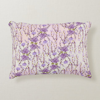 lilac floral pillow